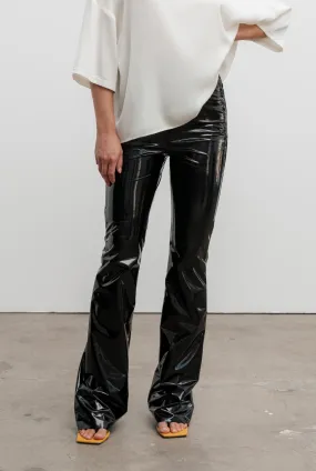 Aiko latex trousers black