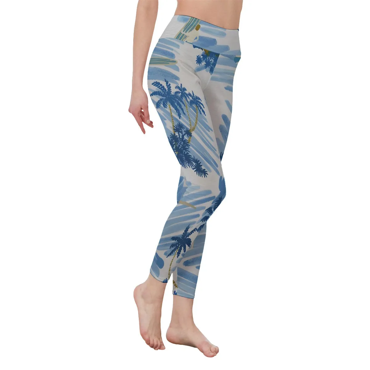 All-Over Print Women's High Waist Leggings | Side Stitch Closure 165