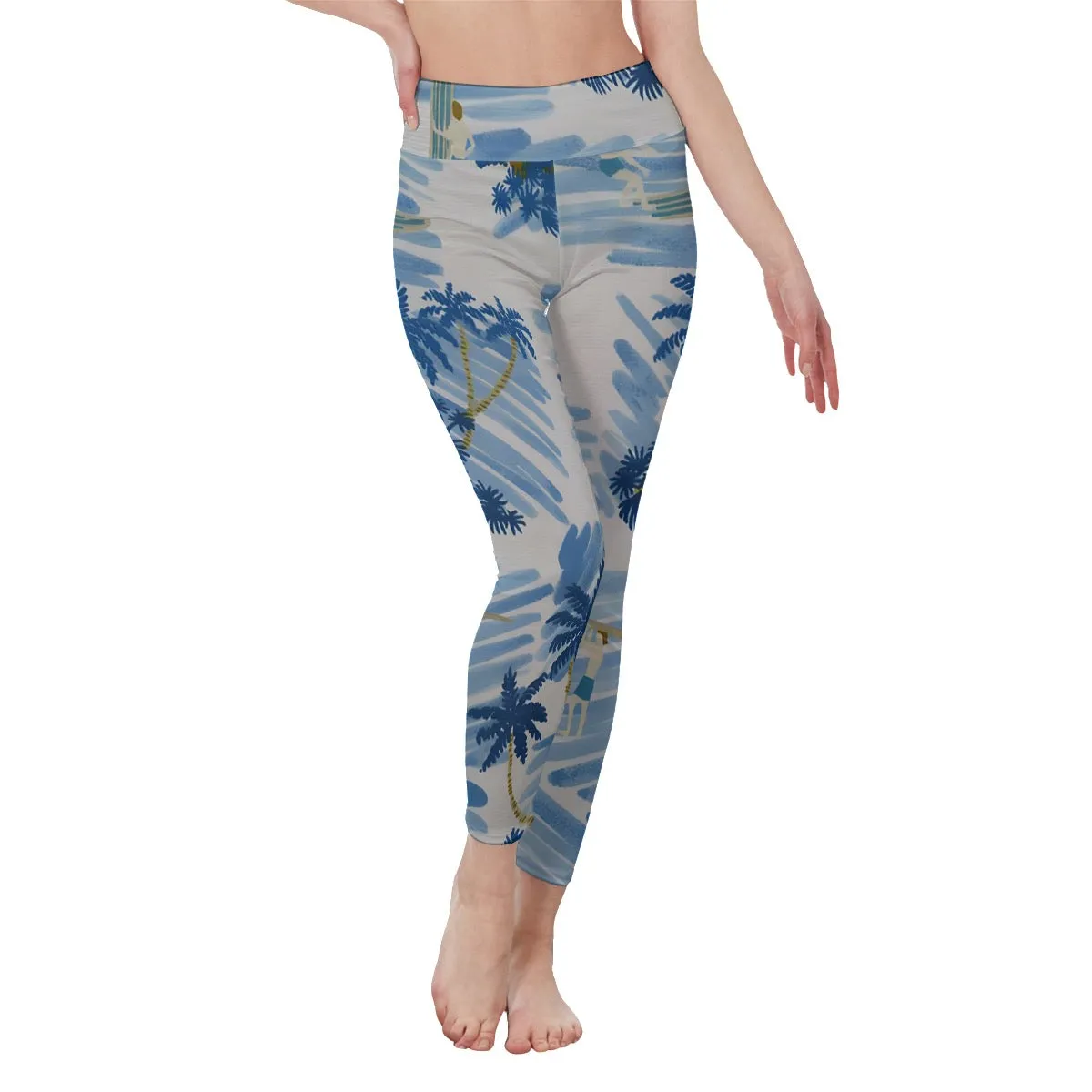 All-Over Print Women's High Waist Leggings | Side Stitch Closure 165