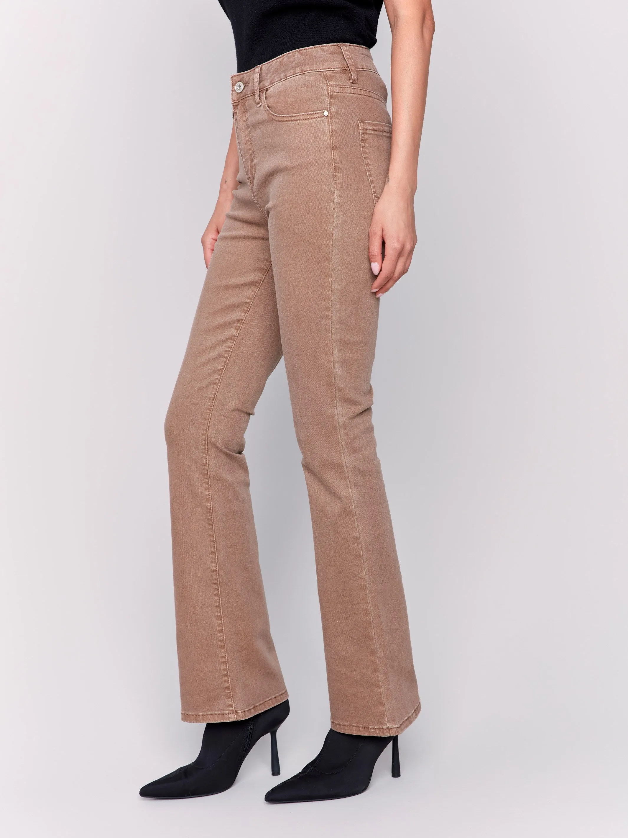 Bootcut Twill Pants - Truffle