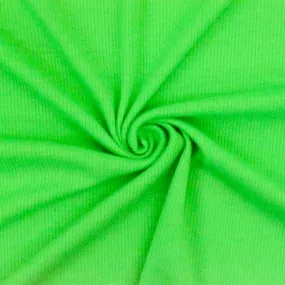 Bright Green 2x2 Stretch Polyester Rib Knit Fabric