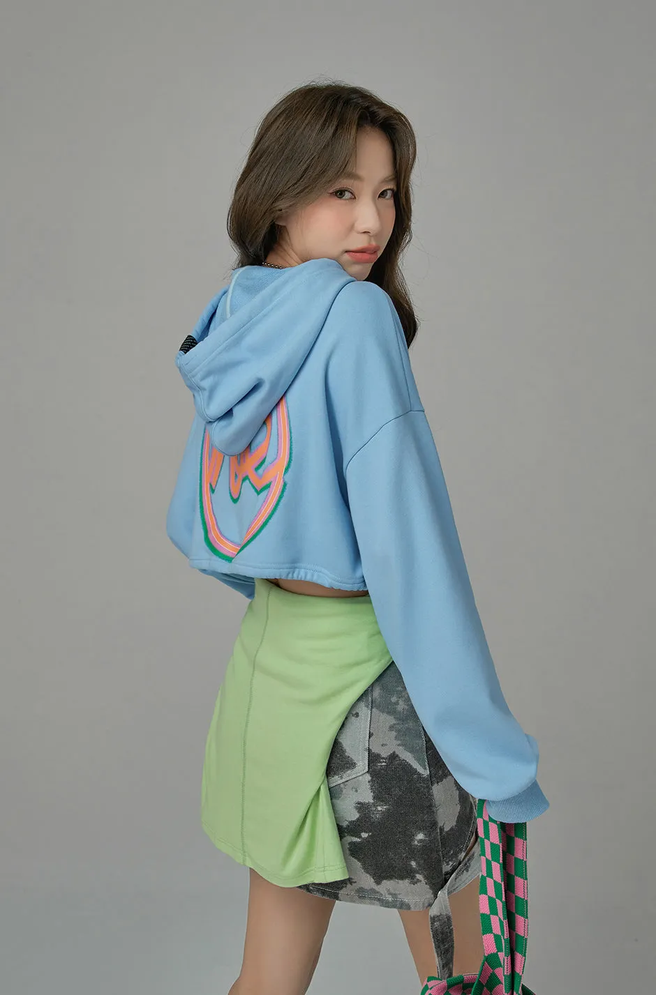 Bubble And Gum Cropped Hoodie