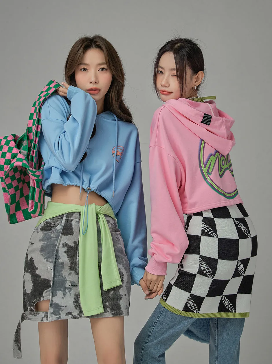 Bubble And Gum Cropped Hoodie