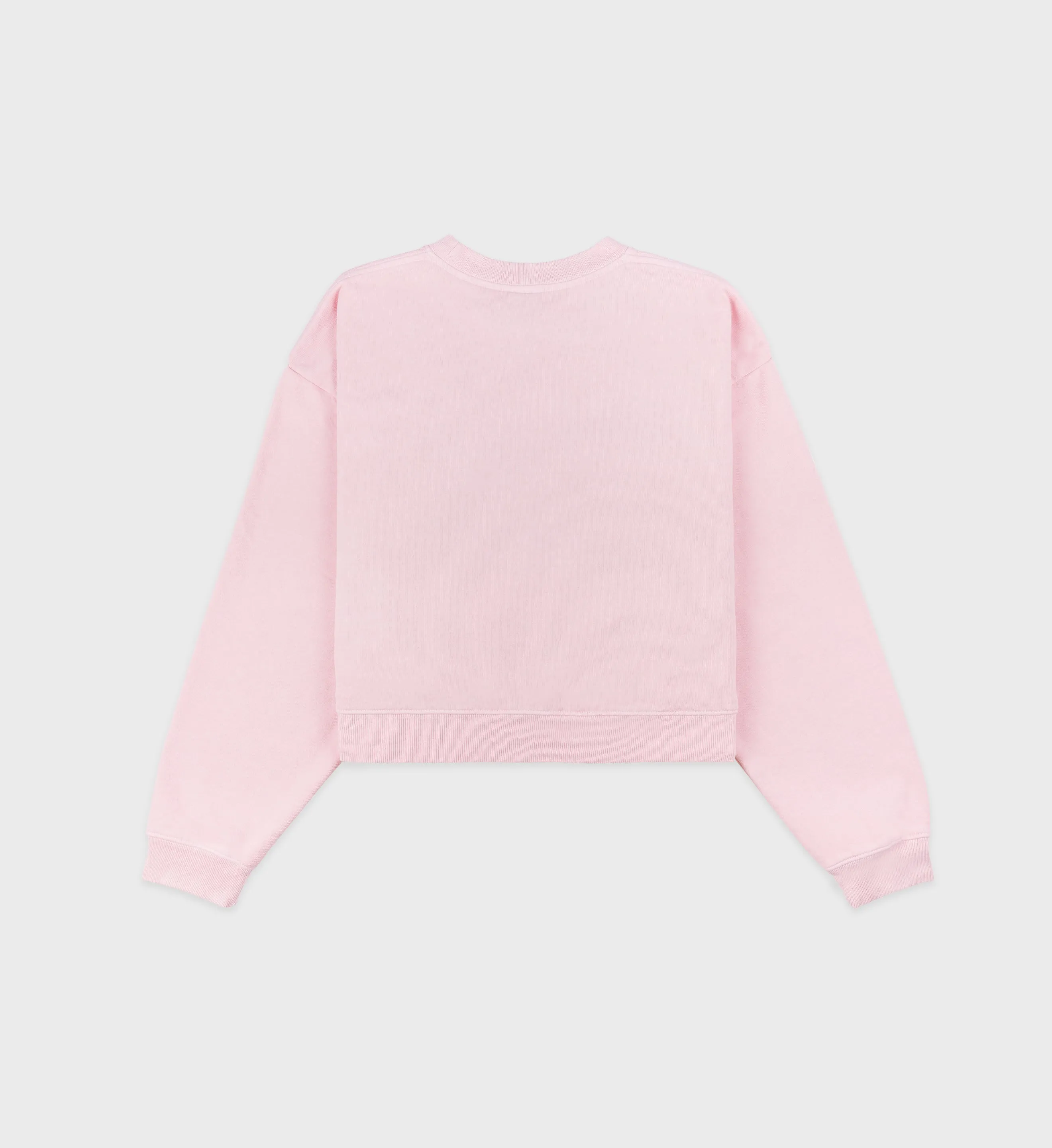 California Cropped Crewneck - Ballet/White