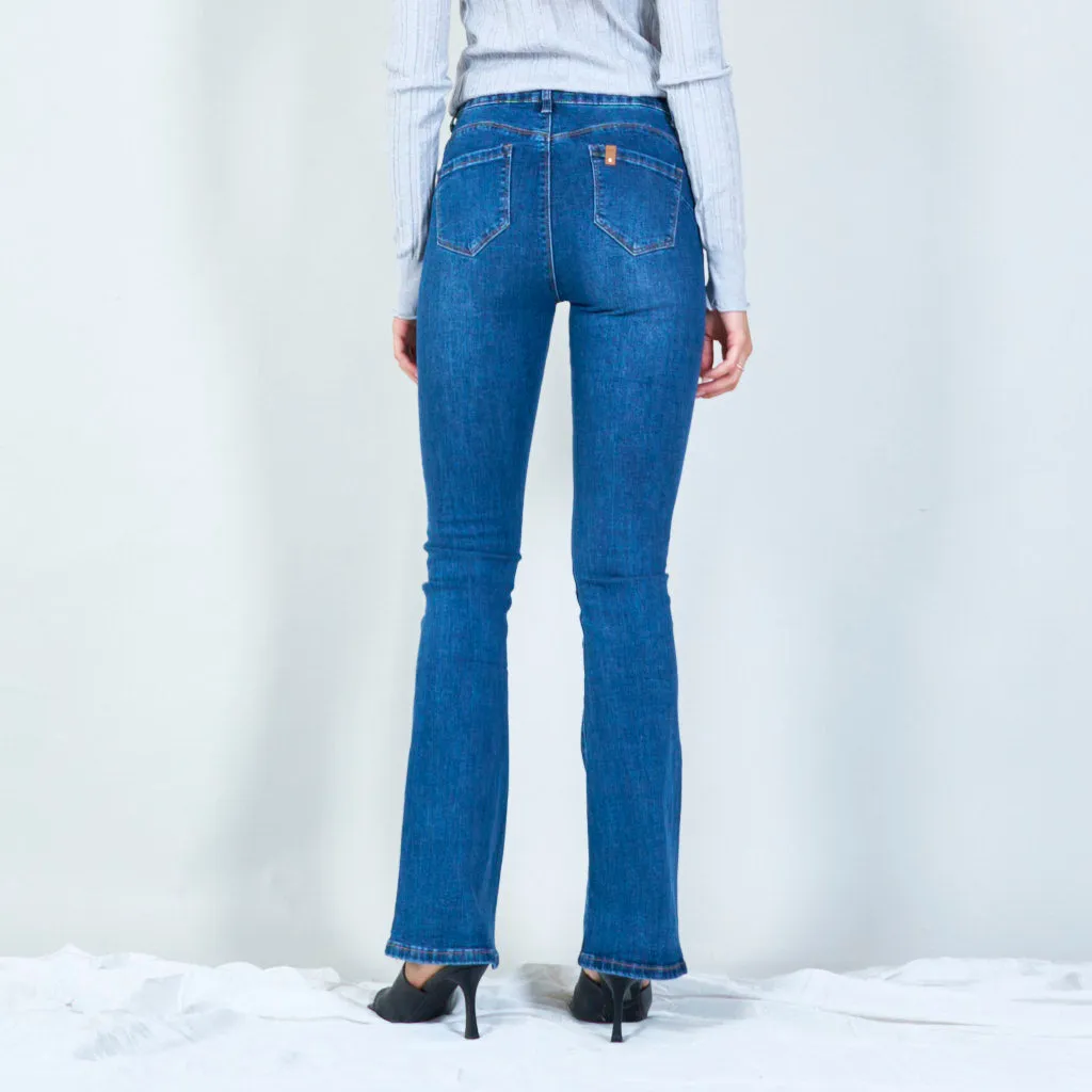 Classic bootcut jeans with mid-rise wholesale