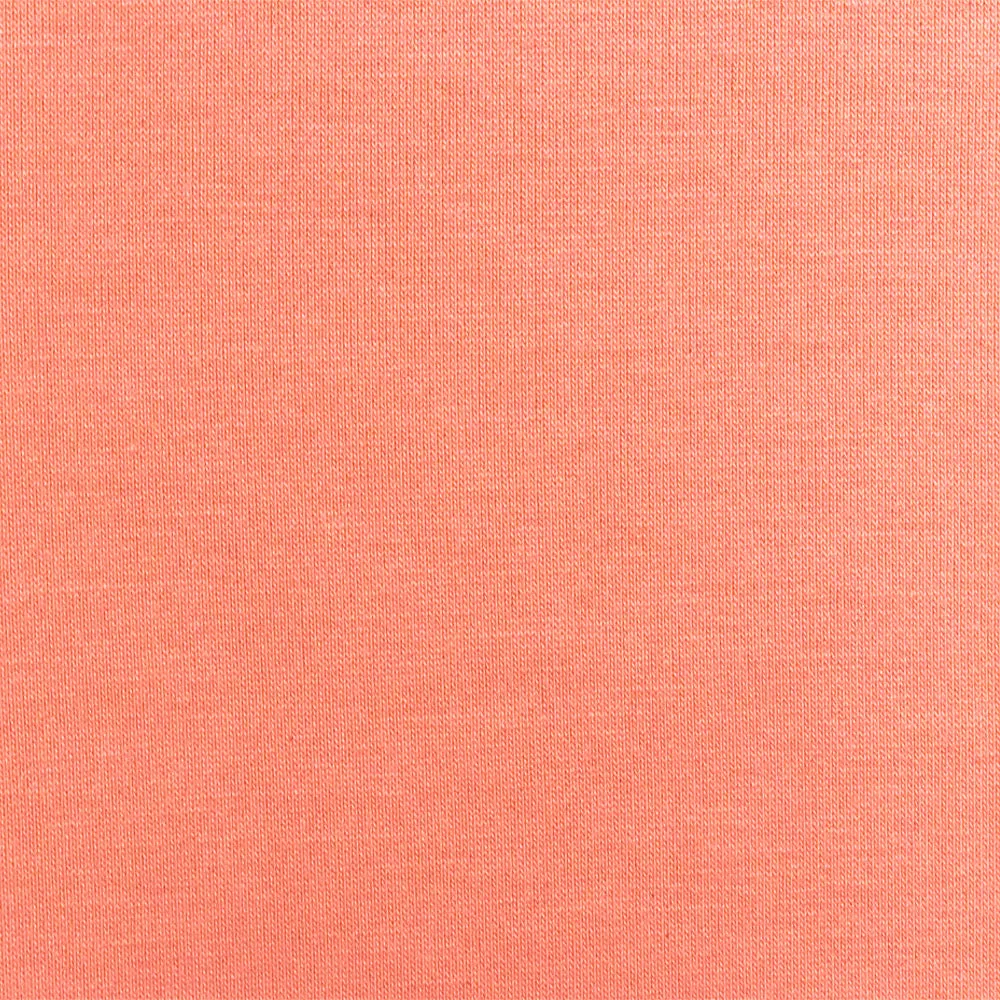 Coral Orange Stretch Rayon Slub Jersey Knit Fabric