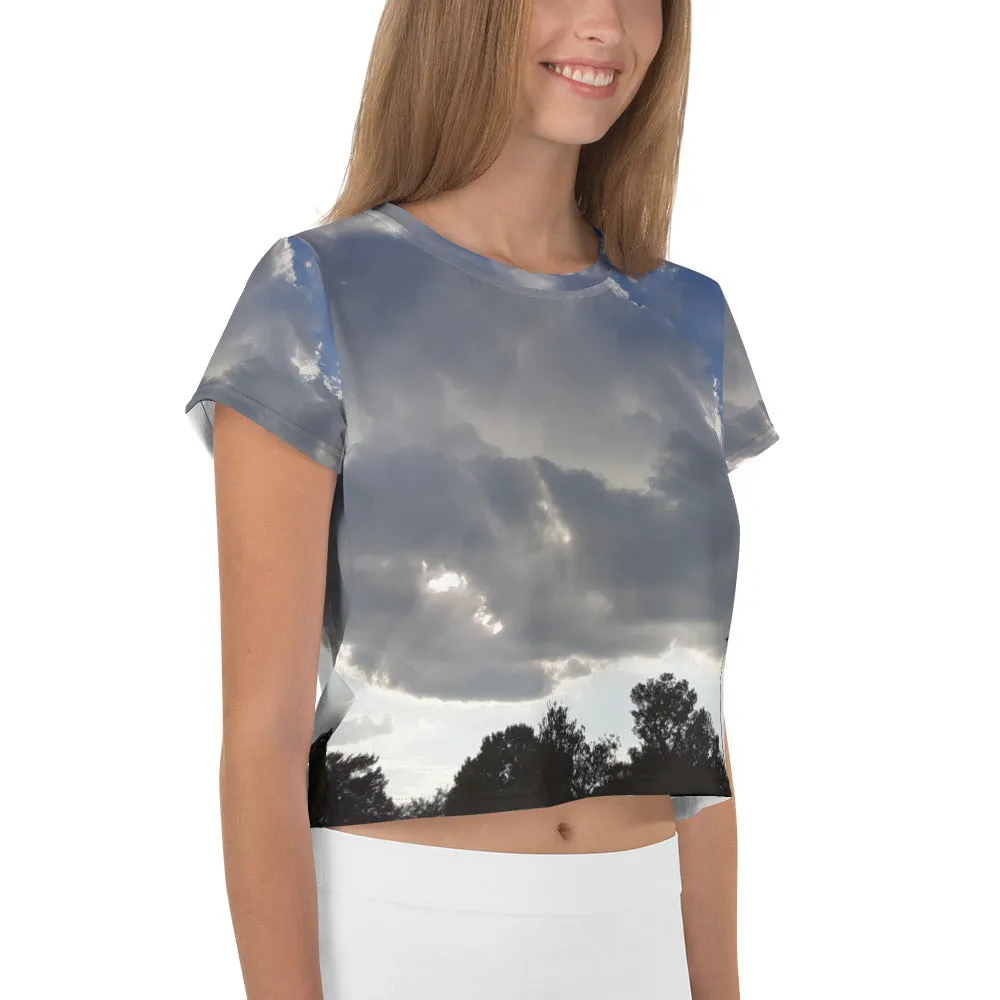 GG - Women's Crop Tee - Trees & Clouds