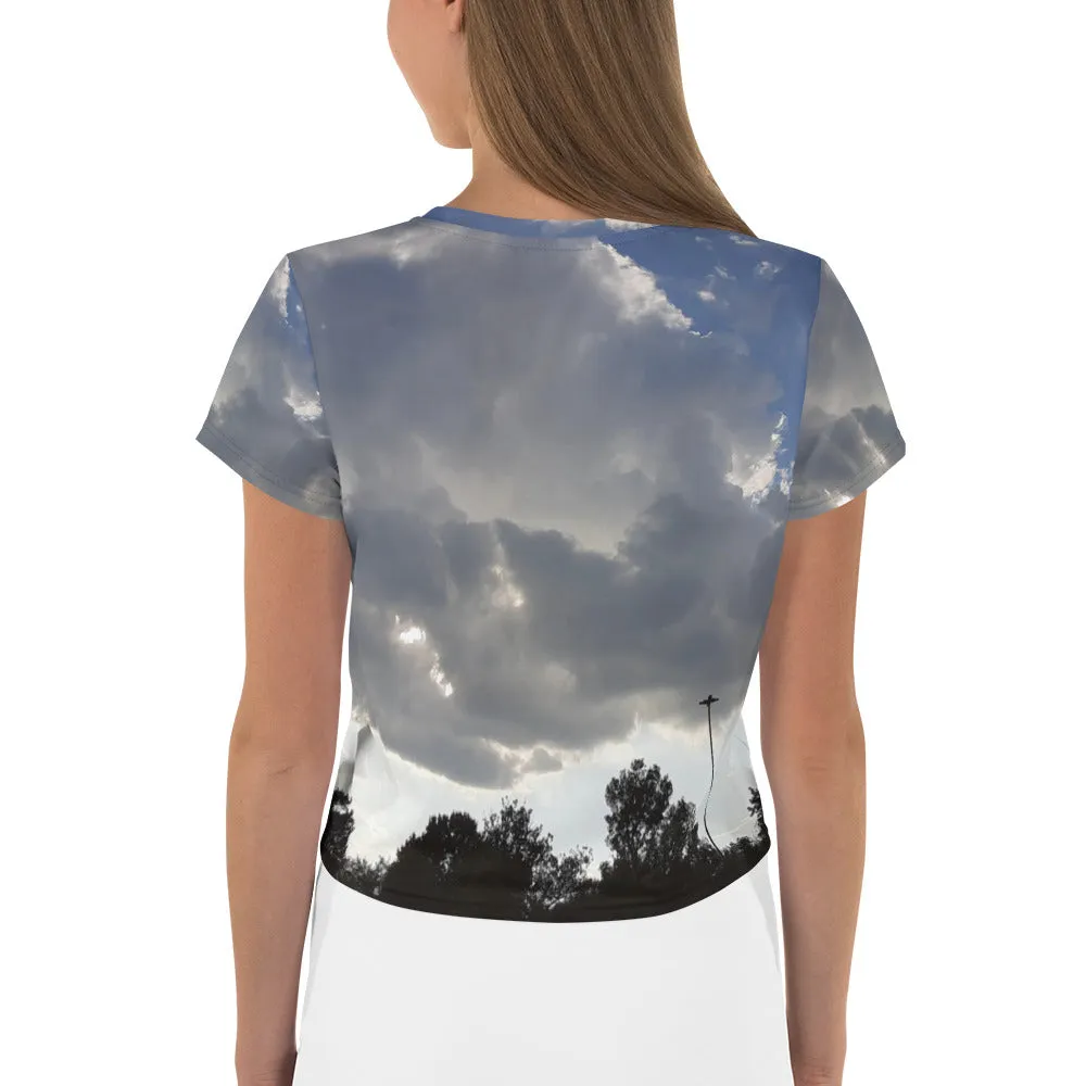 GG - Women's Crop Tee - Trees & Clouds