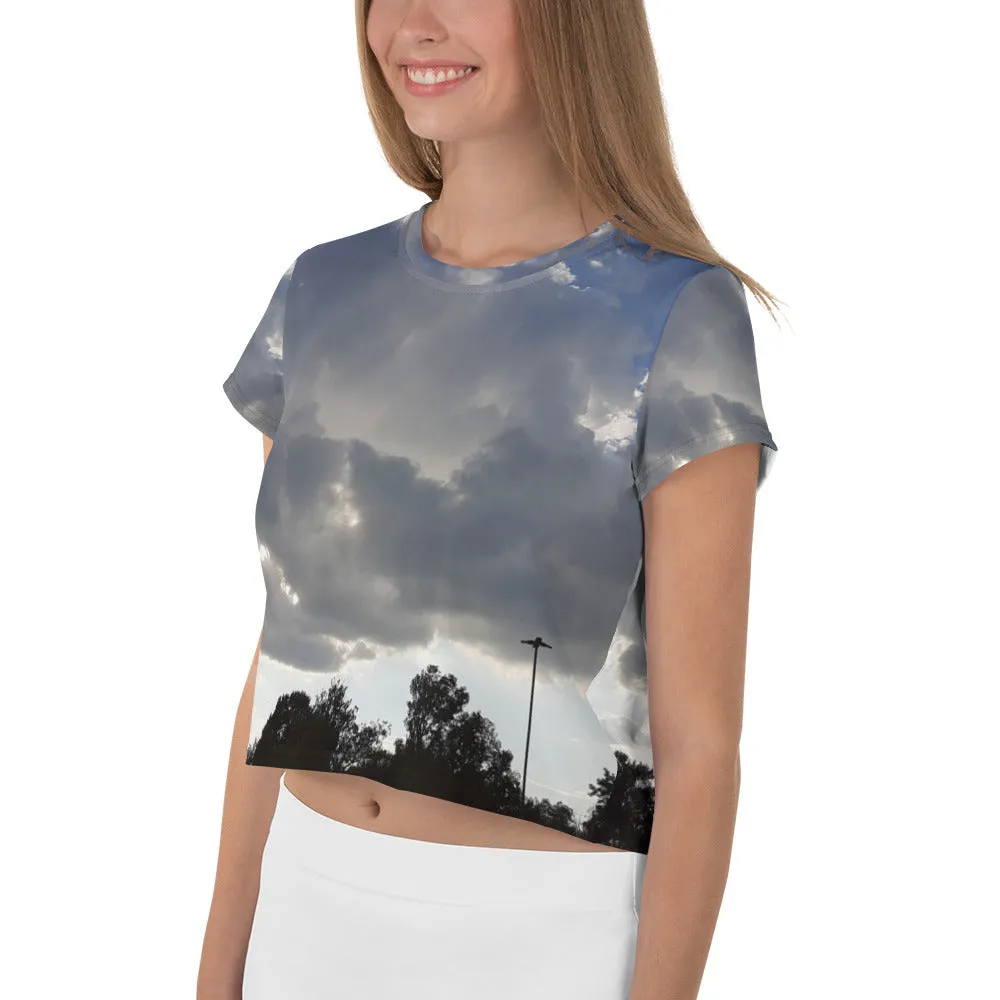 GG - Women's Crop Tee - Trees & Clouds