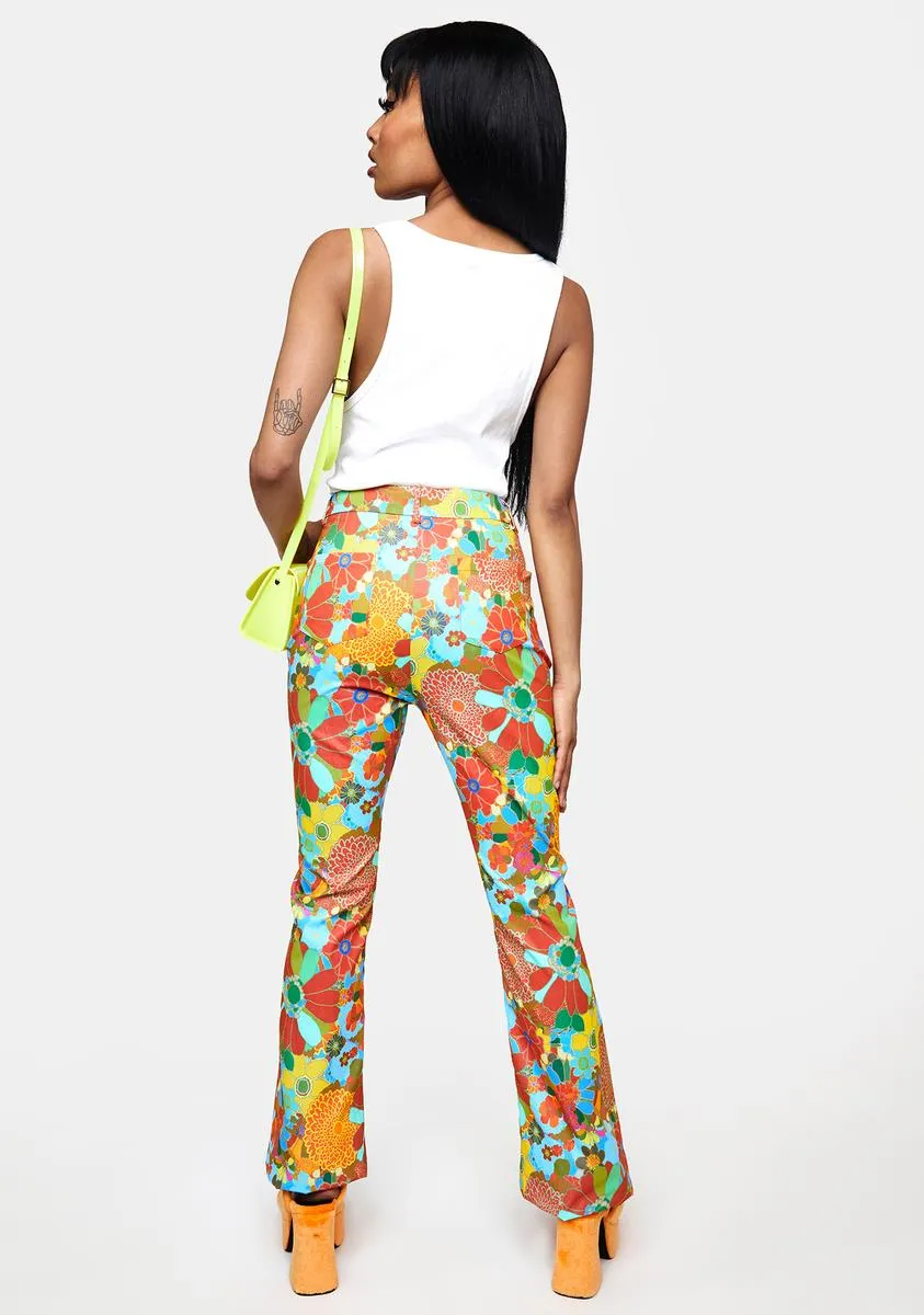 Groove Jet Floral 70s Trousers