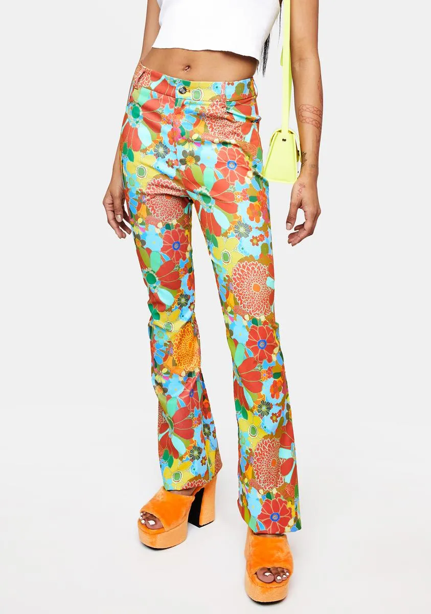 Groove Jet Floral 70s Trousers