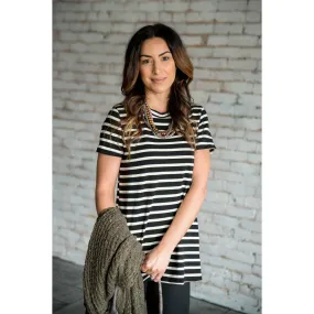 Heavy Striped Short Sleeve Tee