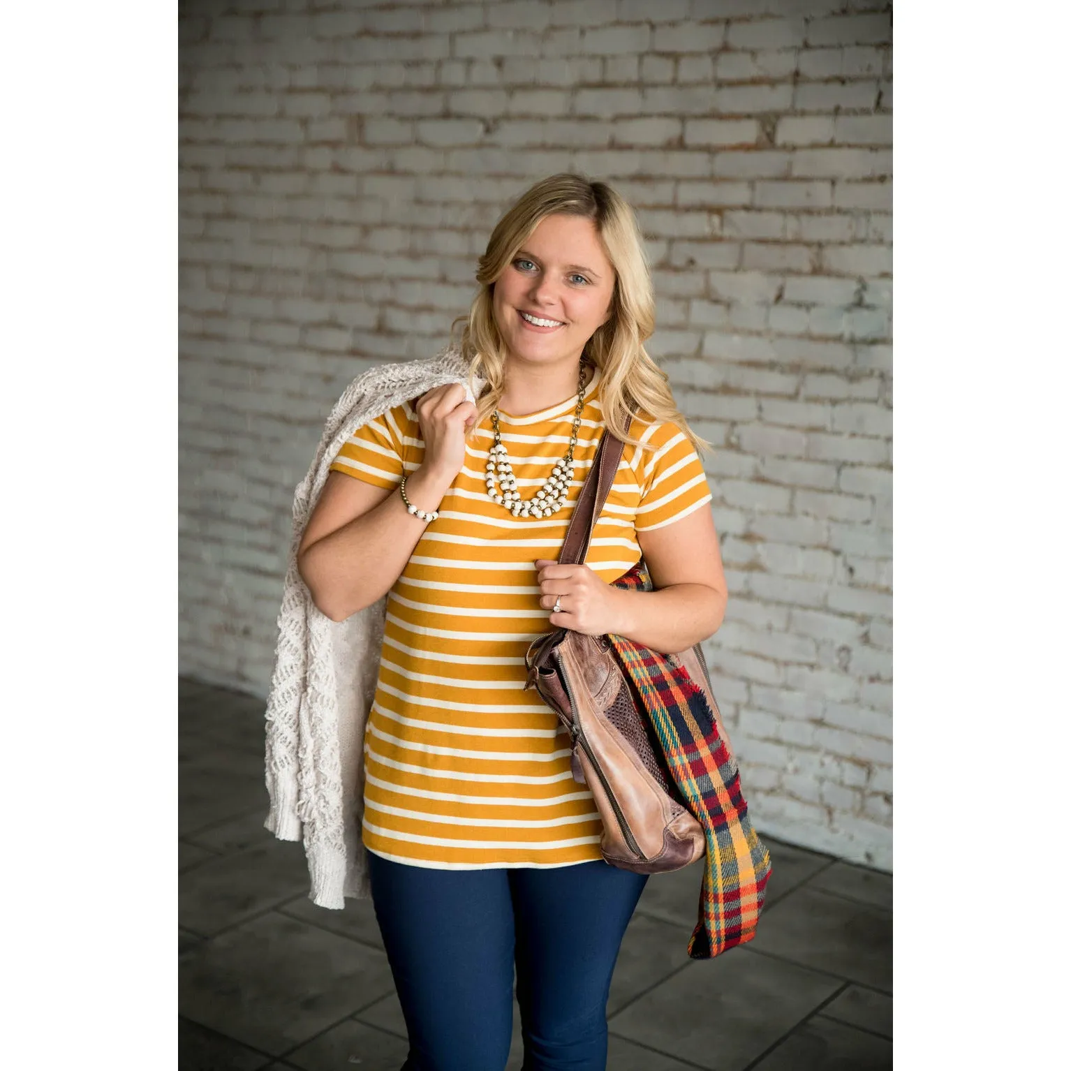 Heavy Striped Short Sleeve Tee