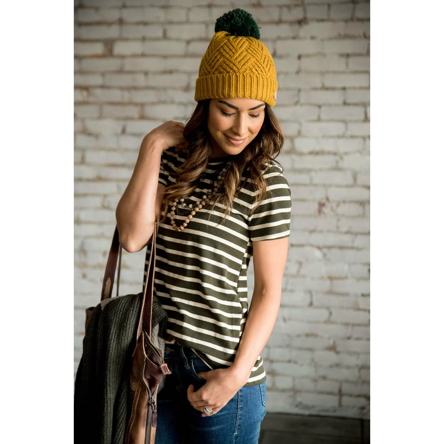 Heavy Striped Short Sleeve Tee