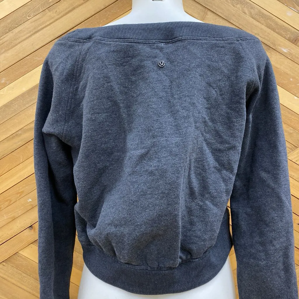 Lululemon - Cropped boatneck Sweater - MSRP $98: Dark Grey -women-MD