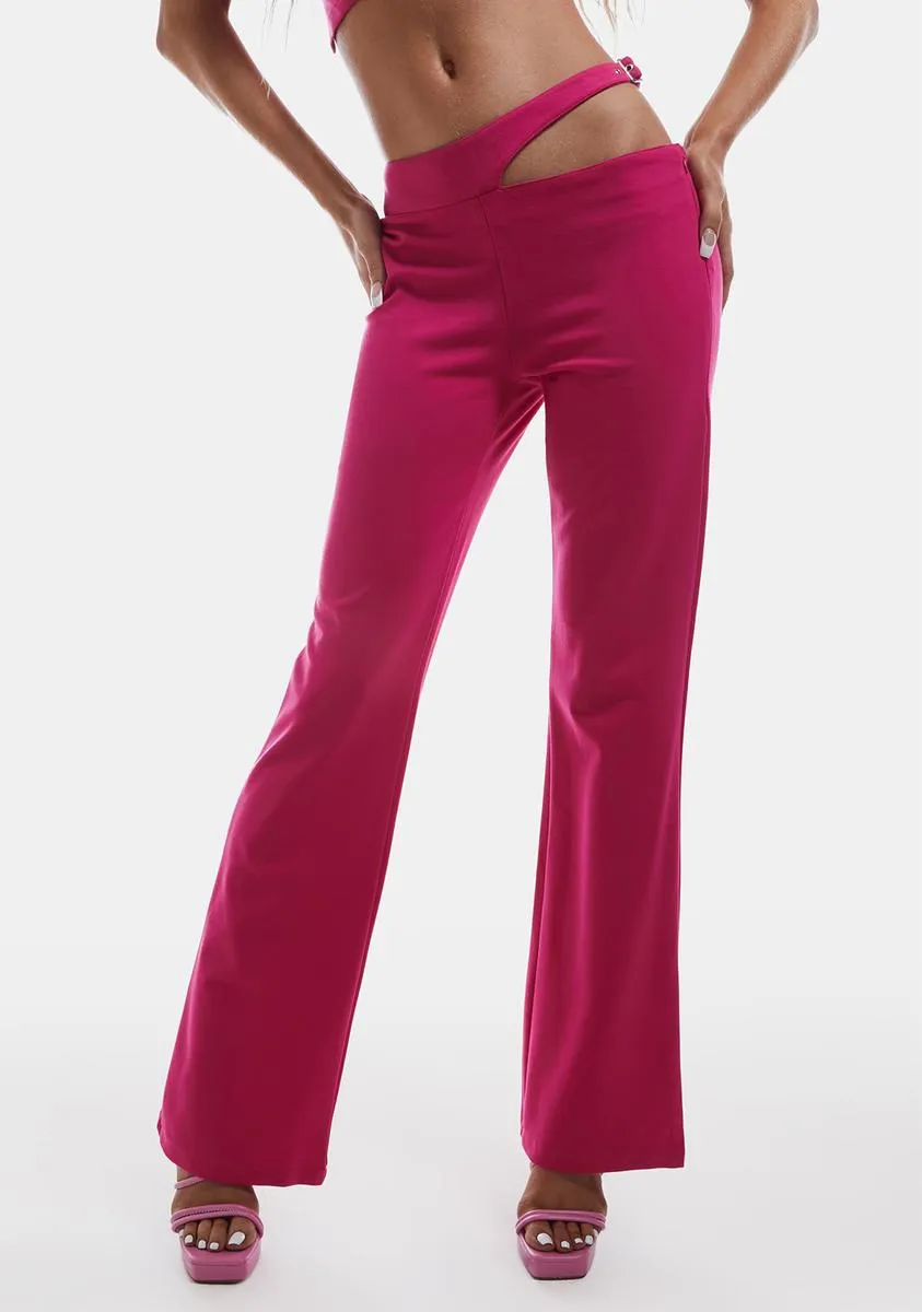 Pink Kate Bootcut Trousers