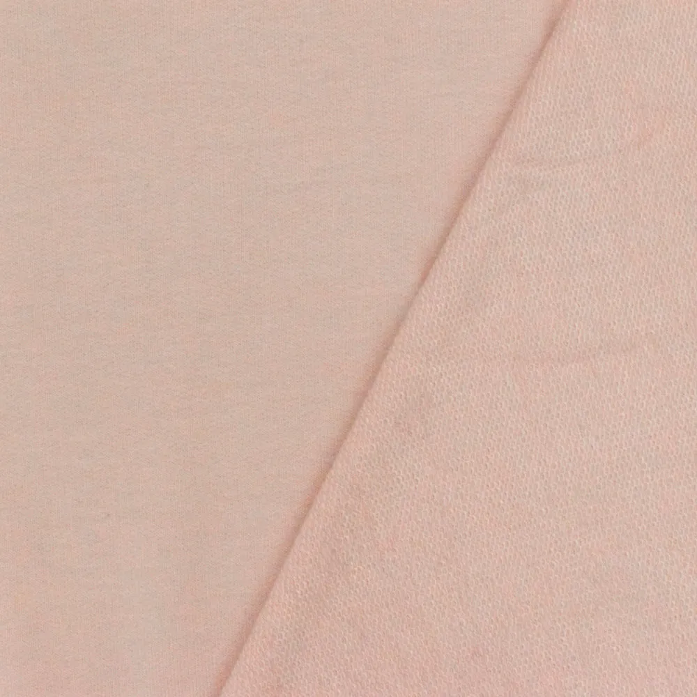 Shell Pink Famous Designer Stretch Rayon Baby French Terry Knit Fabric