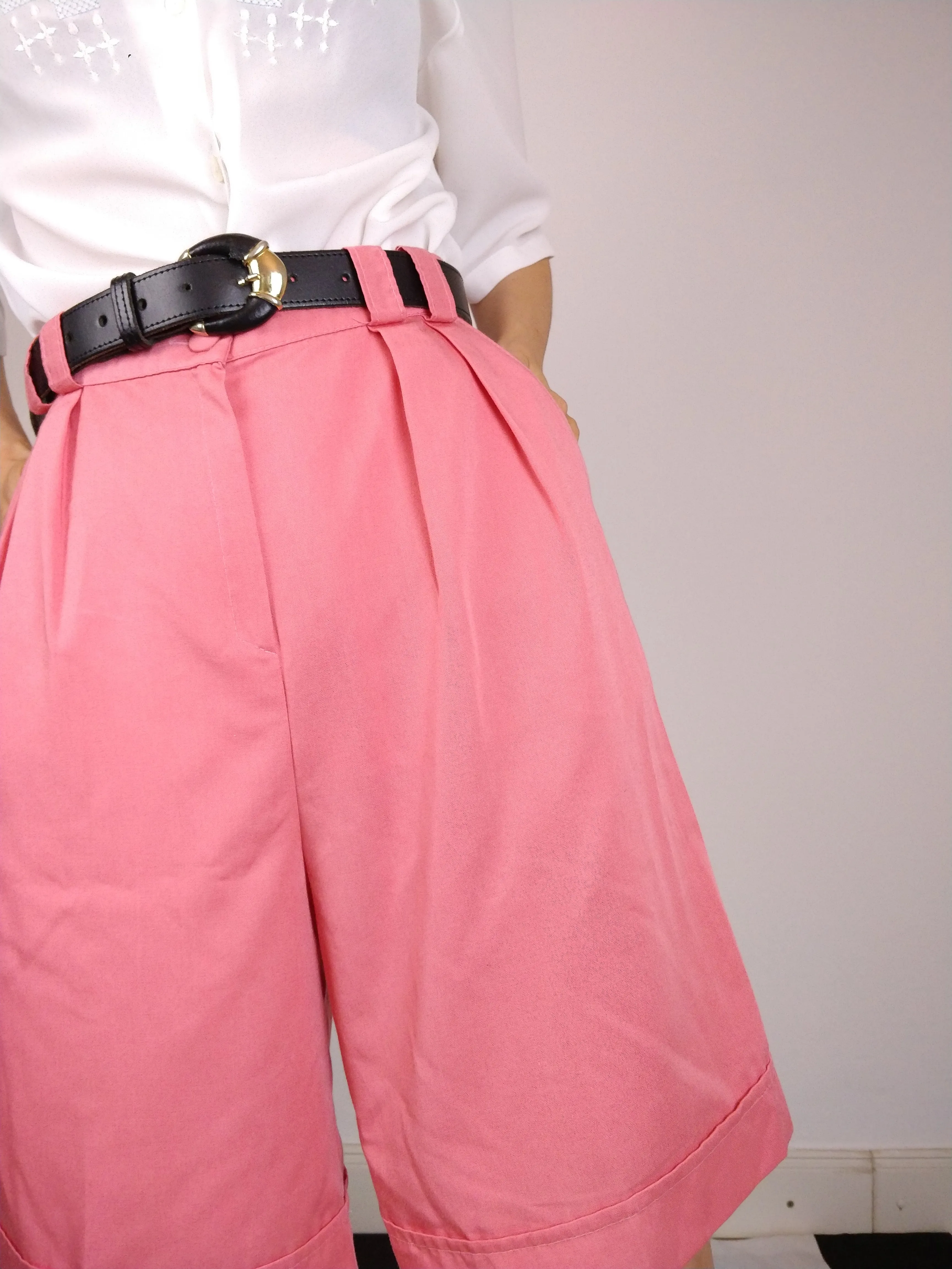 The Pink Culottes | Vintage culottes shorts bermuda pink S