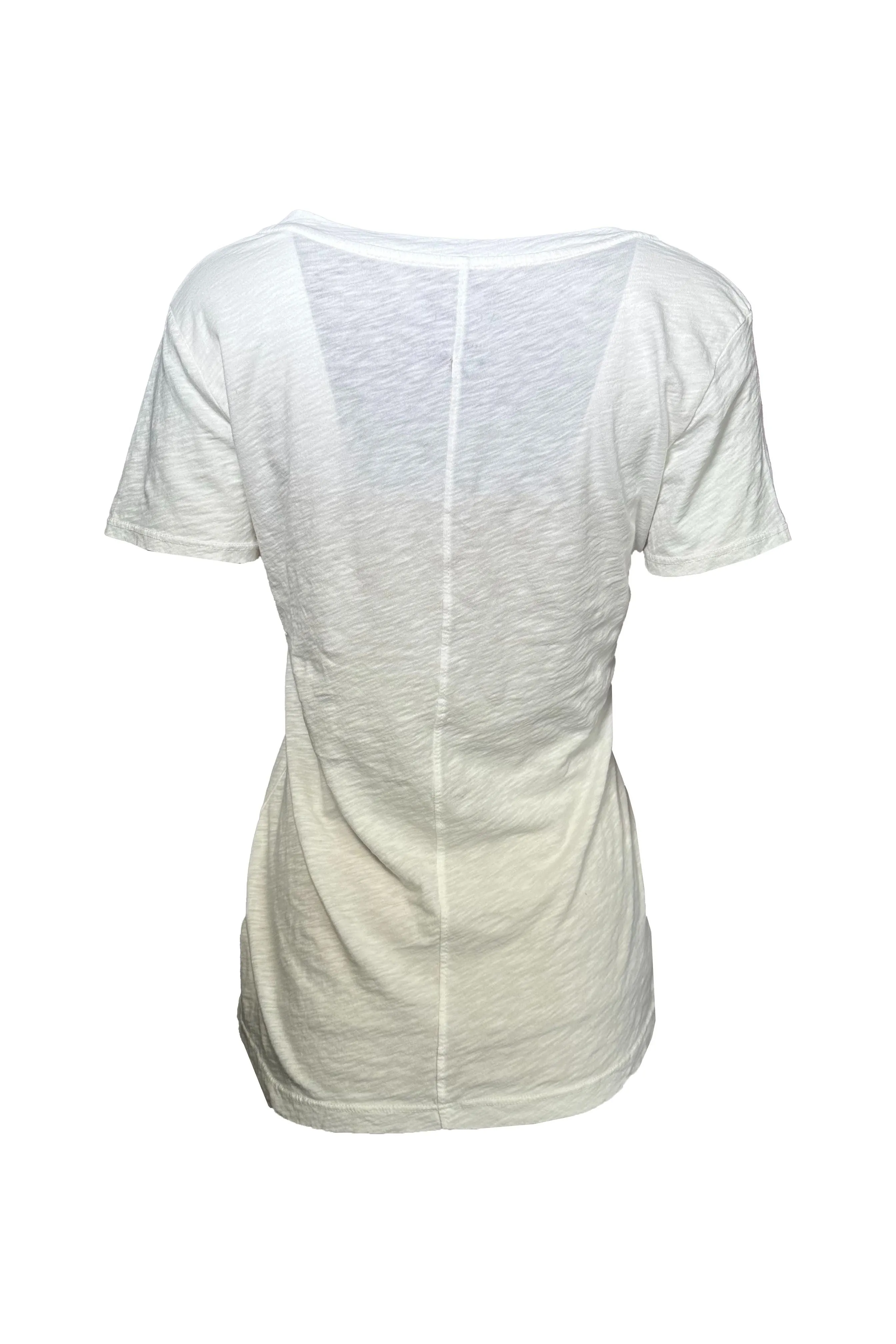 Velvet by Graham & Spencer Lilith Cotton Slub V-Neck Tee | Ecru