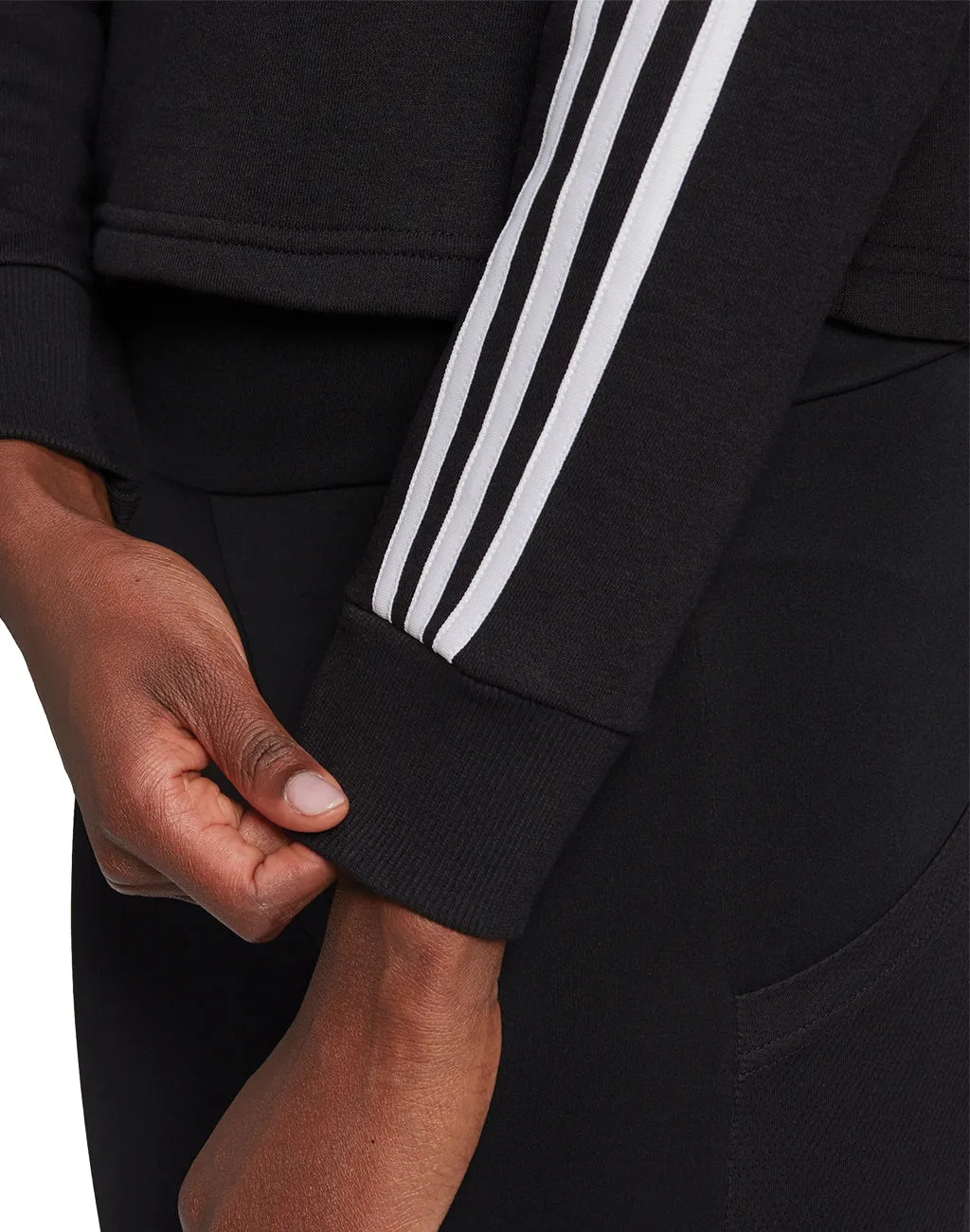 Women's Adidas 3 Stripe Crop Pullover