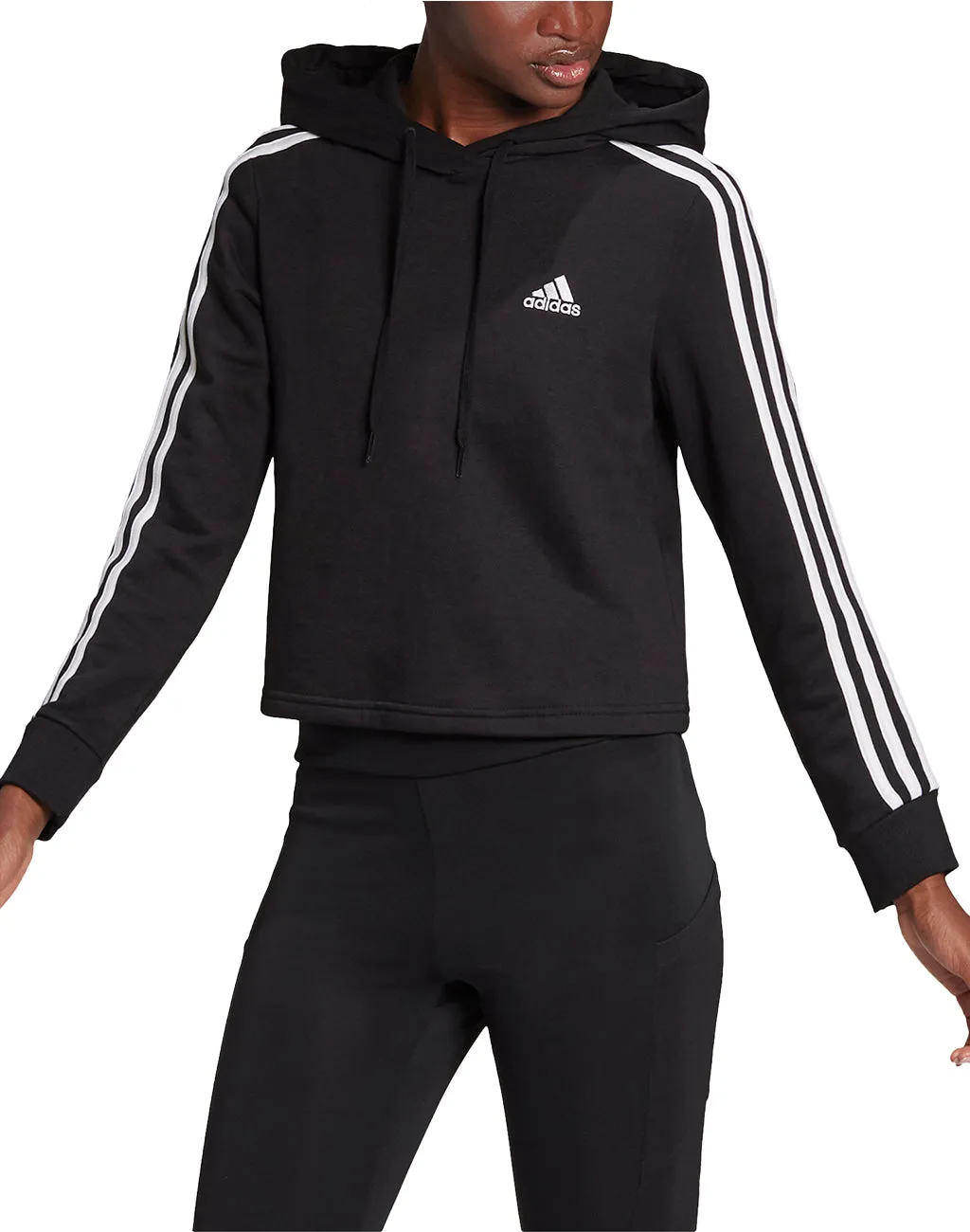 Women's Adidas 3 Stripe Crop Pullover