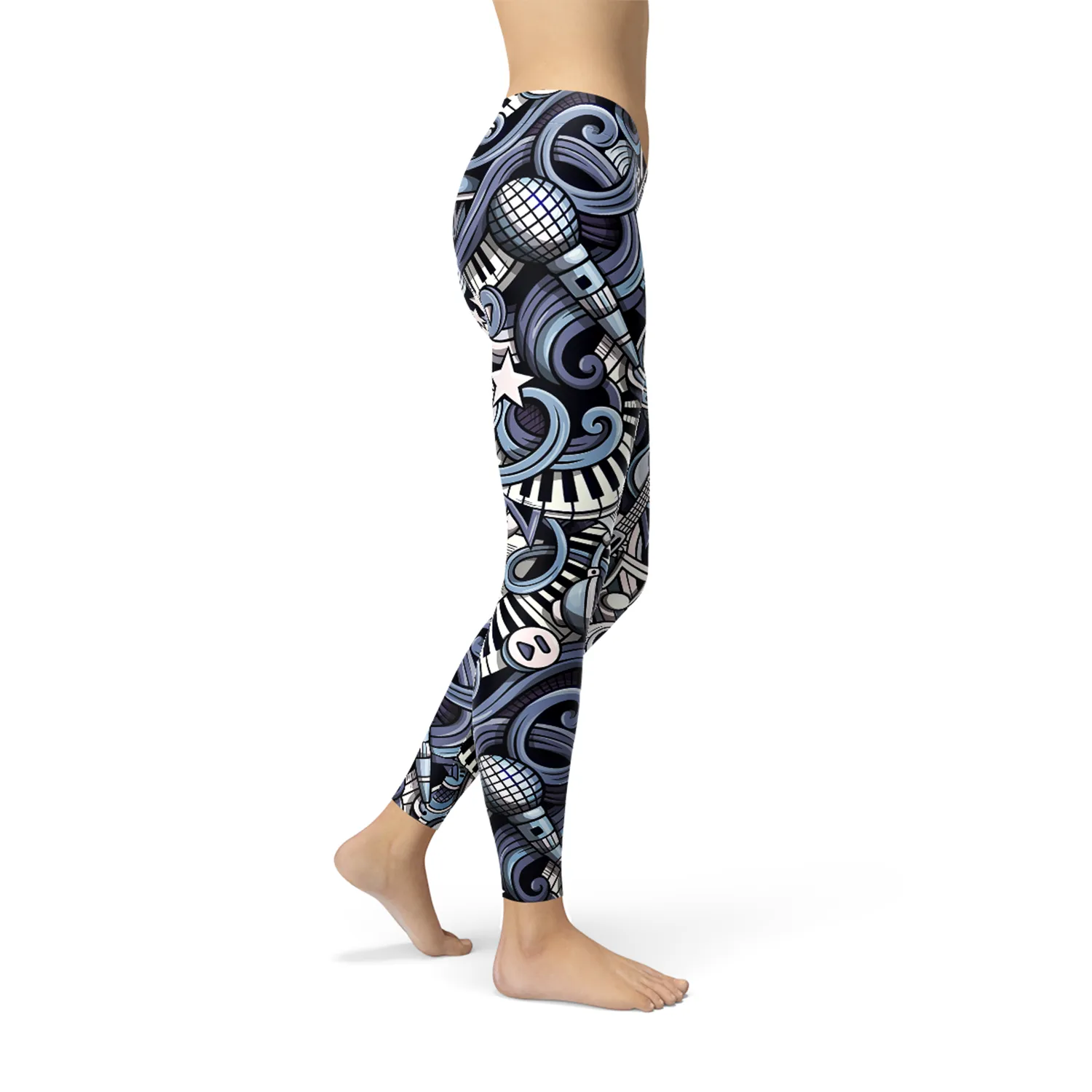 Women’s Music Blue Leggings