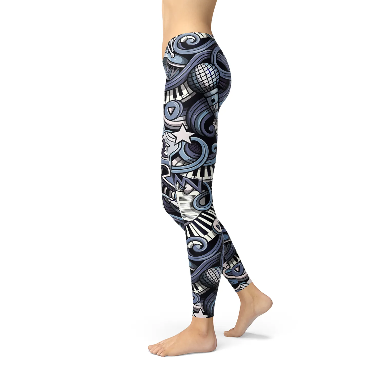 Women’s Music Blue Leggings