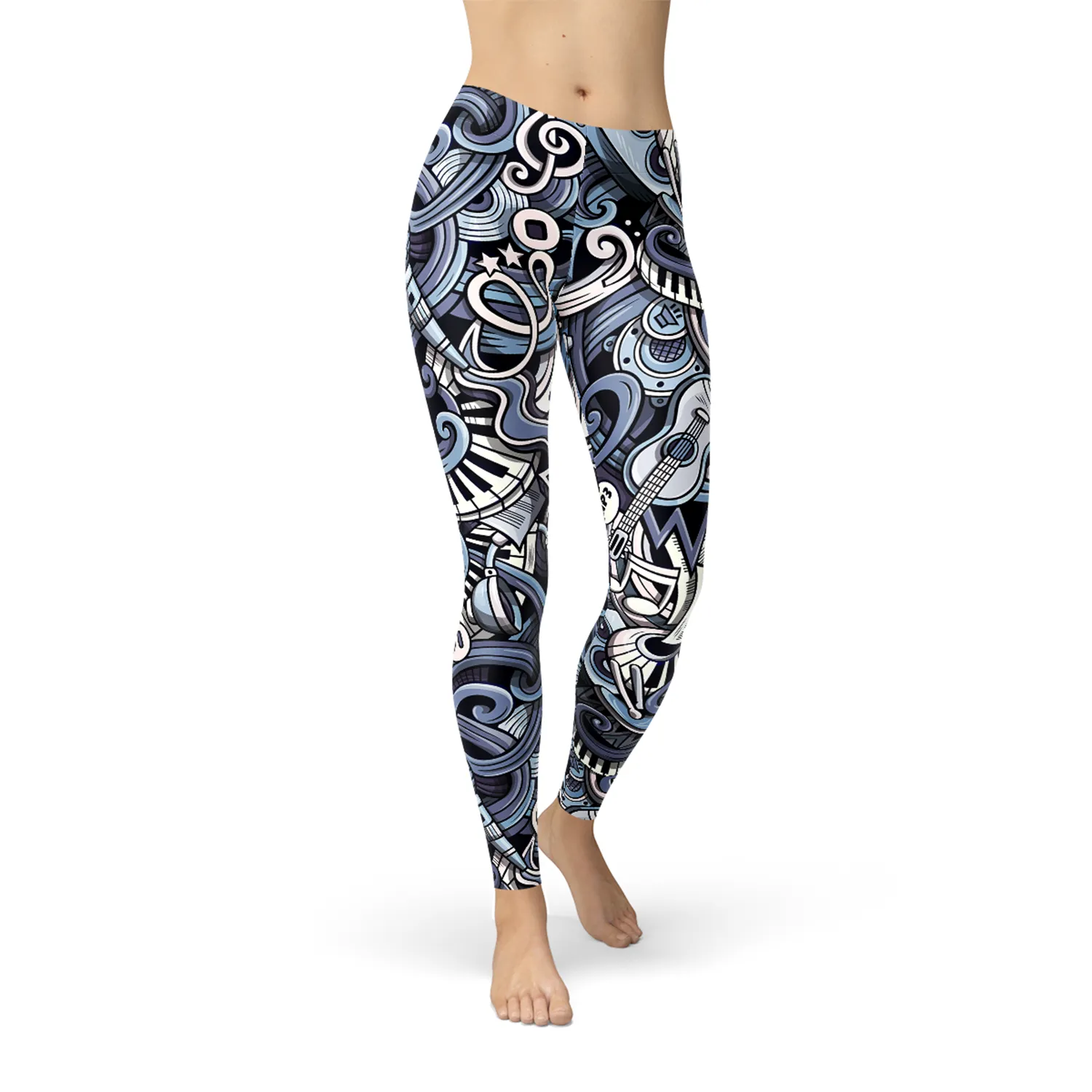 Women’s Music Blue Leggings